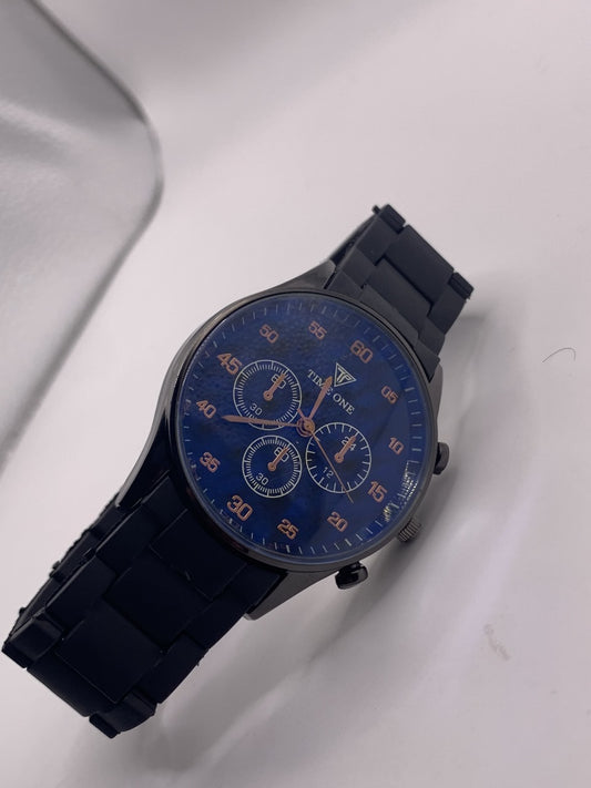 Fashion Watch – Durable Plastic Chain, Dual Color Options (Black)